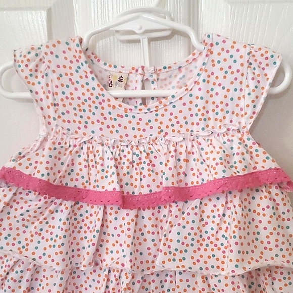 NWT New Sweet Ivy Pink & White Speckled Dot Two Piece Top & Pants 18 Months - Picture 5 of 9